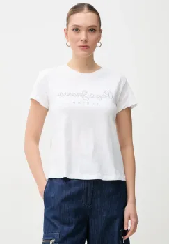 Pepe Jeans tricou din bumbac RYLEIGH femei, culoarea alb, PL506014 imagine
