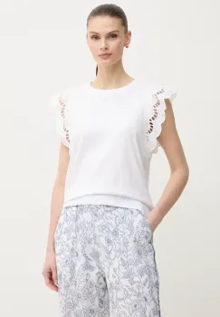 Pepe Jeans tricou din bumbac VIC femei, culoarea alb, PL506067 imagine