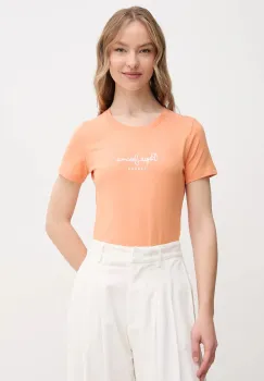 Pepe Jeans tricou NEW VIRGINIA SS N femei, culoarea portocaliu, PL505202 imagine
