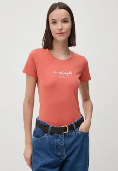 Pepe Jeans tricou NEW VIRGINIA SS N femei, culoarea portocaliu, PL505202 imagine