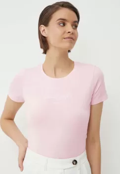 Pepe Jeans tricou NEW VIRGINIA SS N femei, culoarea roz, PL505202 imagine