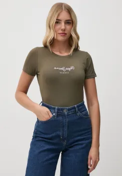 Pepe Jeans tricou NEW VIRGINIA SS N femei, culoarea verde, PL505202 imagine