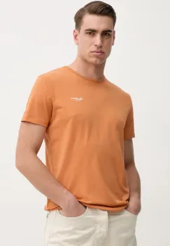 Pepe Jeans tricou ORIGINAL BASIC 3N barbati, culoarea portocaliu, cu imprimeu, PM508212 imagine