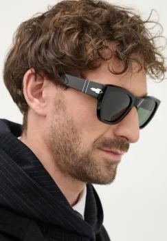 Persol ochelari de soare barbati, culoarea negru, 0PO0054S imagine