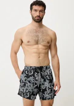 Philipp Plein pantaloni scurti de baie culoarea negru, PM25MBM02 imagine