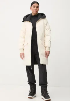 Picture geaca cu doua fete Inukee Reversible femei, culoarea bej, de iarna, WVT244 imagine