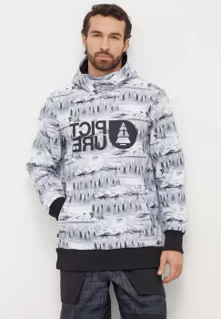 Picture geaca Parker Print culoarea alb imagine