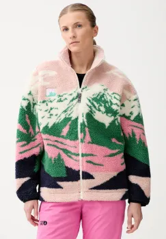 Picture hanorac fleece Nyss culoarea bej, cu imprimeu, WSW0377 imagine