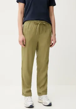 Picture pantaloni Chimany culoarea verde, drept, high waist, WJS0032 imagine