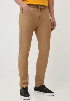 Picture pantaloni Crusy barbati, culoarea bej, drept, MJS063 imagine