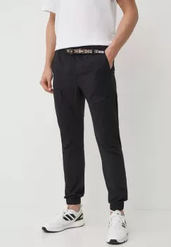 Picture pantaloni de bumbac Tohola culoarea negru, cu fason cargo, MJS067 imagine