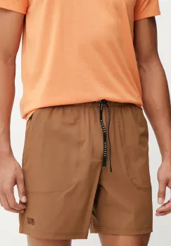 Picture pantaloni scurti Lenu culoarea maro, MSH0111 imagine