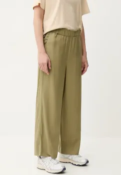 Picture pantaloni Tylita culoarea verde, lat, high waist, WJS0035 imagine