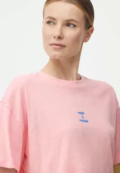 Picture tricou din amestec de in Hampy culoarea roz, WTS483 imagine