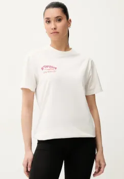 Picture tricou din bumbac D&S Dolomiti culoarea bej, cu imprimeu, MTS1245 imagine