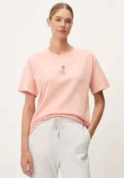 Picture tricou din bumbac Keynee culoarea portocaliu, WTS0592 imagine
