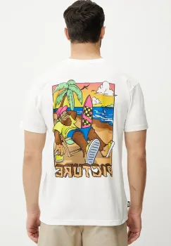 Picture tricou din bumbac Squatchy culoarea alb, cu imprimeu, MTS1268 imagine