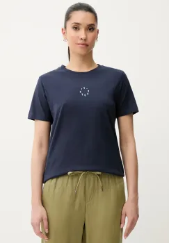 Picture tricou din bumbac Virel femei, culoarea bleumarin, WTS0575 imagine
