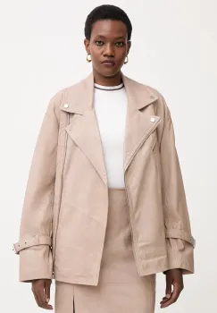 Pinko geaca de biker pentru femei, din piele imagine