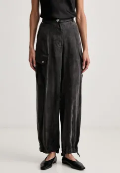Pinko  pantaloni cargo pentru femei din cupro imagine