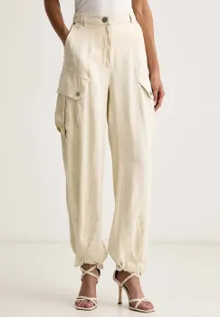 Pinko  pantaloni cargo pentru femei din cupro imagine