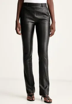 Pinko pantaloni evazati flare pentru femei din imitatie de piele imagine