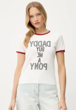 Pinko tricou din bumbac REIMAGINE by Patrick Mcdowell imagine