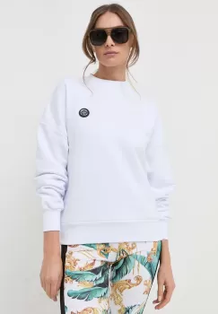 PLEIN SPORT bluza femei, culoarea alb, cu imprimeu imagine