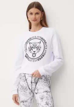 PLEIN SPORT bluza femei, culoarea alb, cu imprimeu, FADC WJO0990 SJO001N imagine