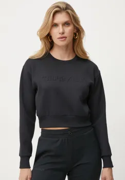 PLEIN SPORT bluza femei, culoarea negru, cu imprimeu, AADC WJO1016 STE003N imagine