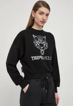 PLEIN SPORT bluza femei, culoarea negru, cu imprimeu imagine