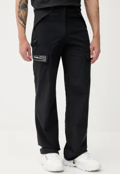PLEIN SPORT pantaloni culoarea negru, drept, SAEC MRT1455 SNY003N imagine