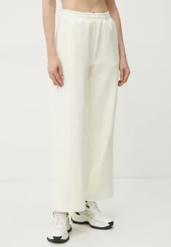 PLEIN SPORT pantaloni de trening femei, culoarea bej, neted, SAEC WJT2028 STE003N imagine