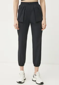 PLEIN SPORT pantaloni de trening femei, culoarea negru, neted, SAEC WJT2025 STE003N imagine