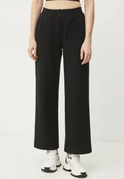 PLEIN SPORT pantaloni de trening femei, culoarea negru, neted, SAEC WJT2028 STE003N imagine