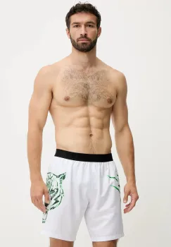 PLEIN SPORT pantaloni scurti de baie culoarea alb, PS25MBL04 imagine