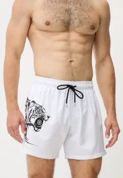 PLEIN SPORT pantaloni scurti de baie culoarea alb, PS25MBM06 imagine