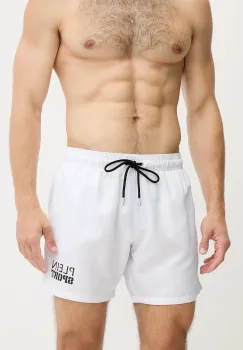 PLEIN SPORT pantaloni scurti de baie culoarea alb, PS25MBM10 imagine