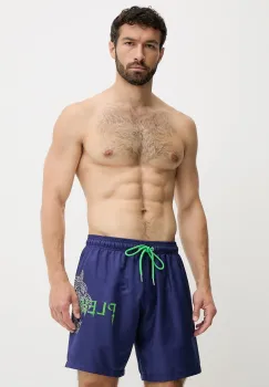 PLEIN SPORT pantaloni scurti de baie culoarea bleumarin, PS25MBL01 imagine