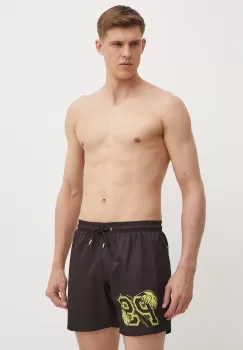 PLEIN SPORT pantaloni scurti de baie culoarea negru imagine