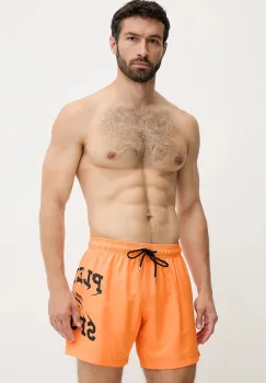 PLEIN SPORT pantaloni scurti de baie culoarea portocaliu, PS25MBM01 imagine