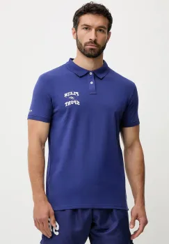 PLEIN SPORT tricou polo culoarea bleumarin, cu imprimeu, PS25MPL01 imagine