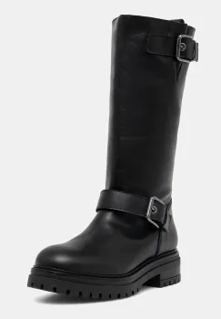 Pollini cizme culoarea negru, cu toc plat, SA24174G0NTC0000 imagine