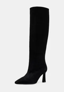 Pollini cizme din piele intoarsa culoarea negru, cu toc cui, SA26077C0NTA0000 imagine