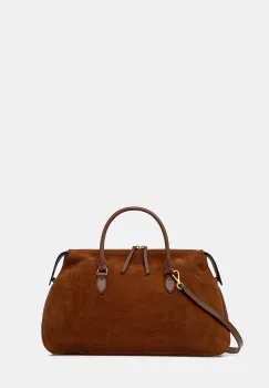 Pollini geanta de mana din piele intoarsa culoarea maro, PC4406PP0N QD1 imagine