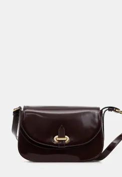 Pollini geanta de piele culoarea bordo, PC4403PP0N QB1 imagine