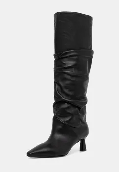 Pollini ghete de piele culoarea negru, cu toc cui, SA26115M0NTE0000 imagine