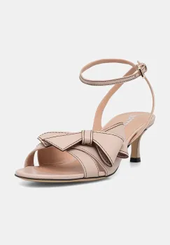 Pollini sandale cu toc cui din piele imagine