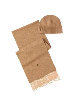 Polo Ralph Lauren caciula si fular din lana imagine