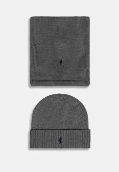 Polo Ralph Lauren caciula si fular din lana imagine